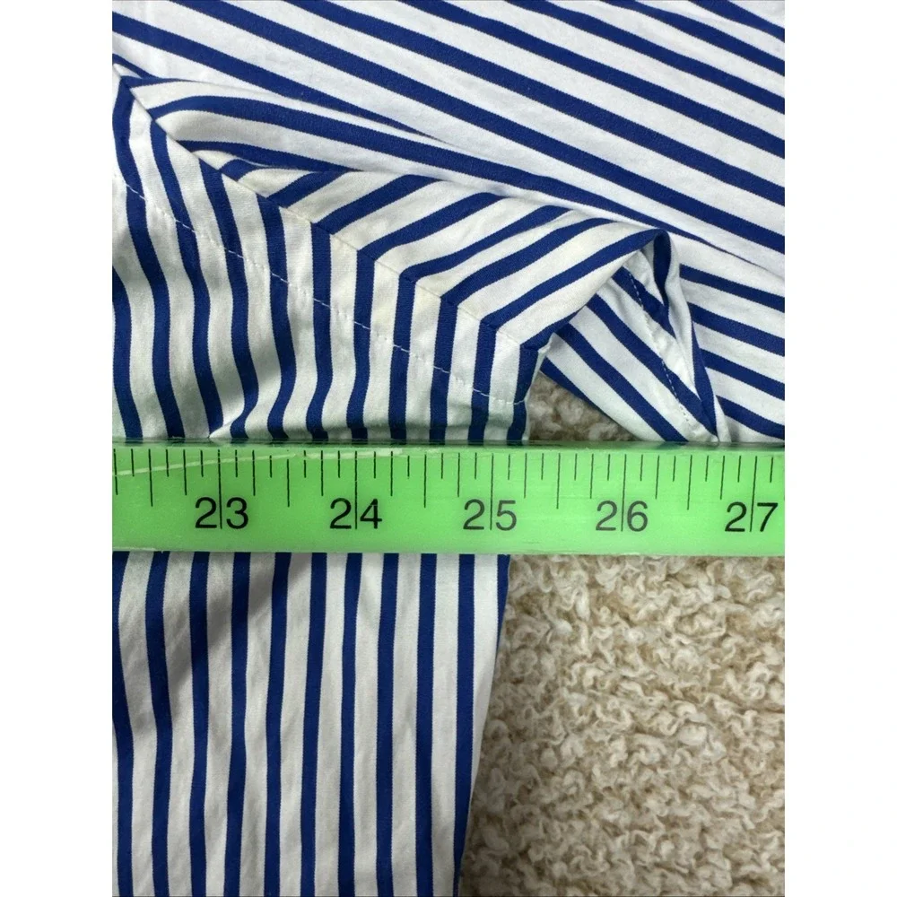 Polo Ralph Lauren Shirt Mens XL Blue Striped Custom Fit Button Down Pony 17.5